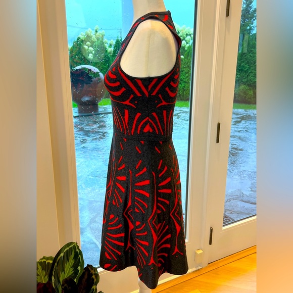 Parker Knit Dress - Grey & Red Size Small - Picture 6 of 9
